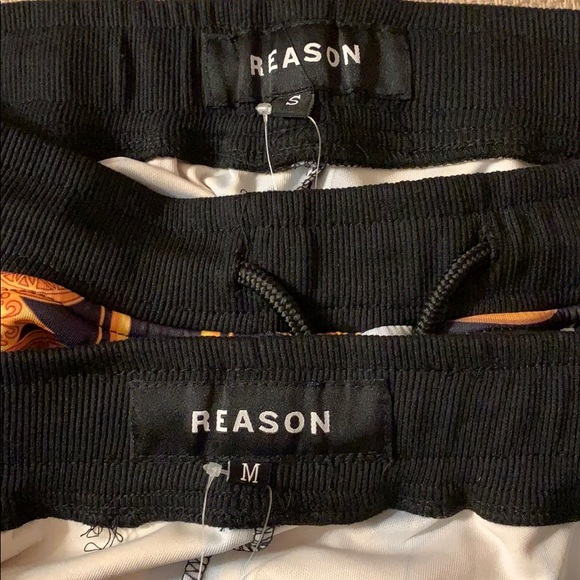 Reason Black & Gold Joggers Track Pants - Picture 8 of 12